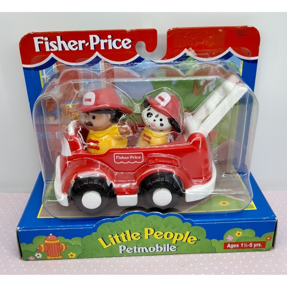 Little People Fire Truck with Fireman Dalmatian Fire Fighter NIB